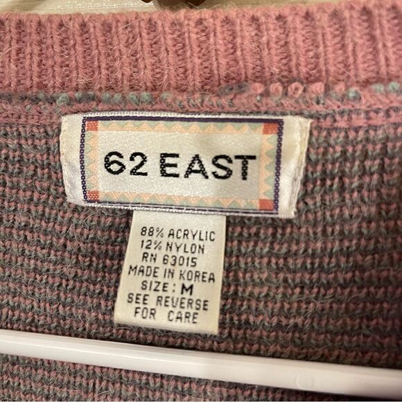 Vintage 62 East Pink Cottagecore Cardigan Sweater - Picture 5 of 6